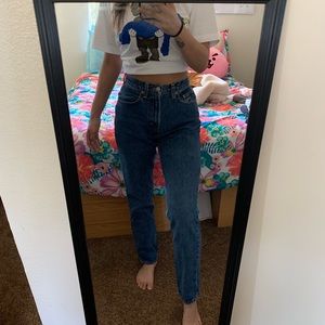 High waisted jeans